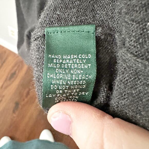 LRL Silk & Cashmere Sleeveless Gray Cowl Neck‎ Midi Dress Women's Size XL - Picture 4 of 11